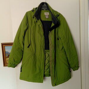 L.L. Bean Women's M Jacket Coat Green Winter